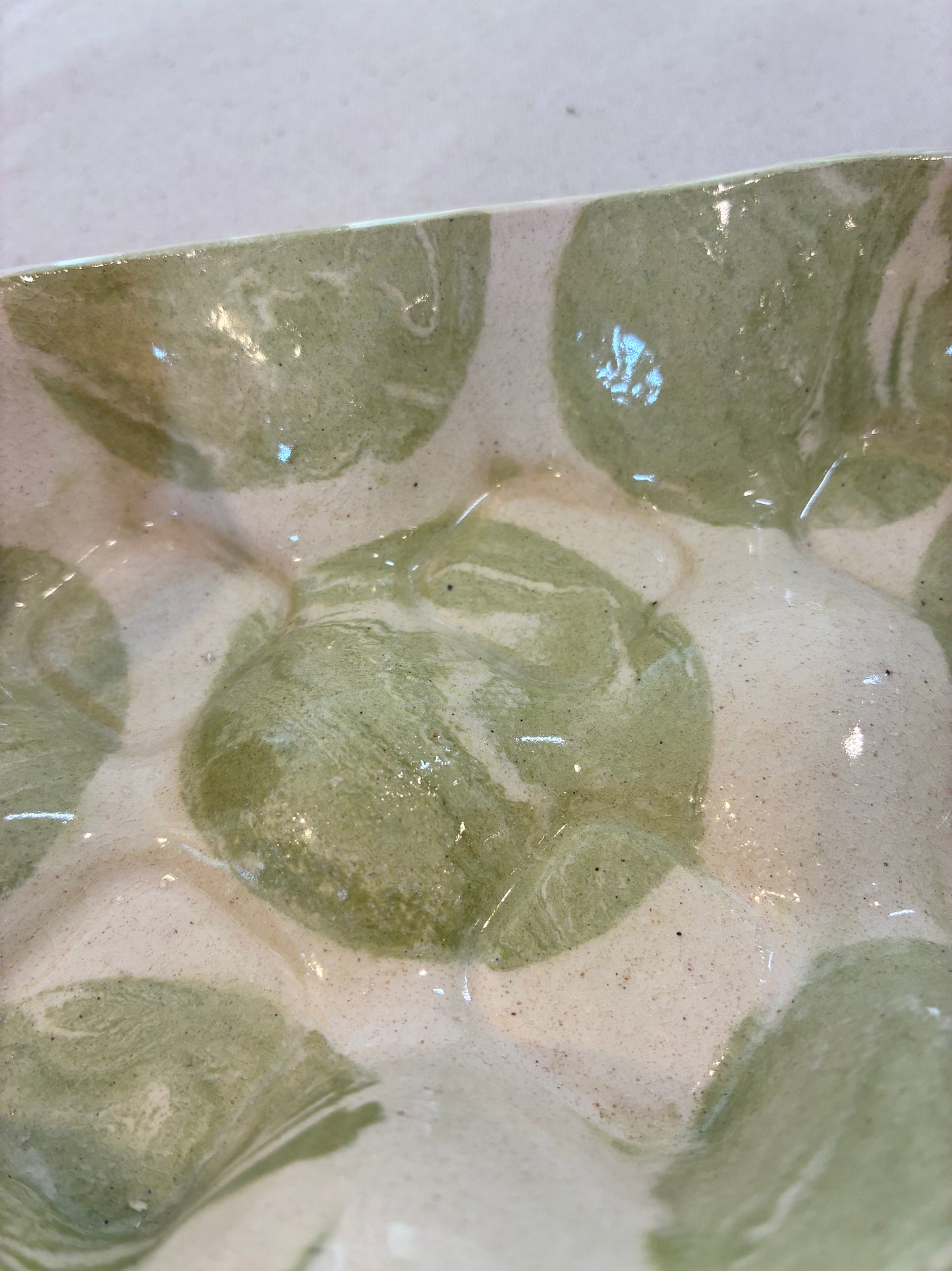 Lime Light Nerikomi Egg Holder