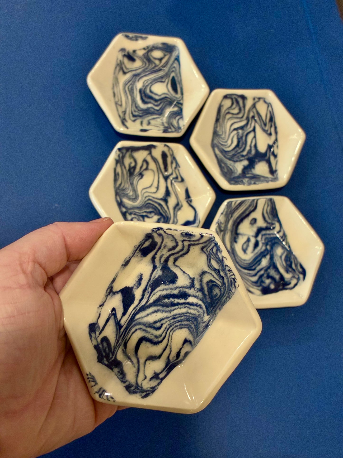 Wavy Navy Baby Bowls - Set of 5