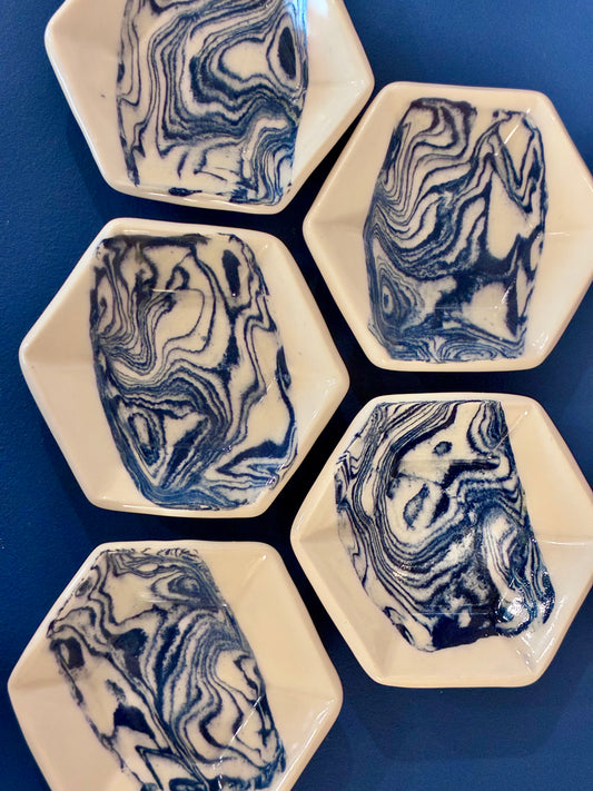 Wavy Navy Baby Bowls - Set of 5