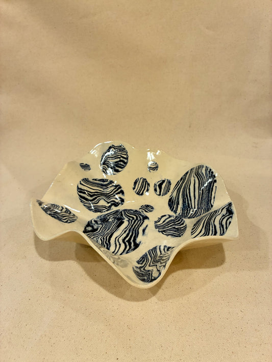 Royal Navy Nerikomi Wavy Bowl