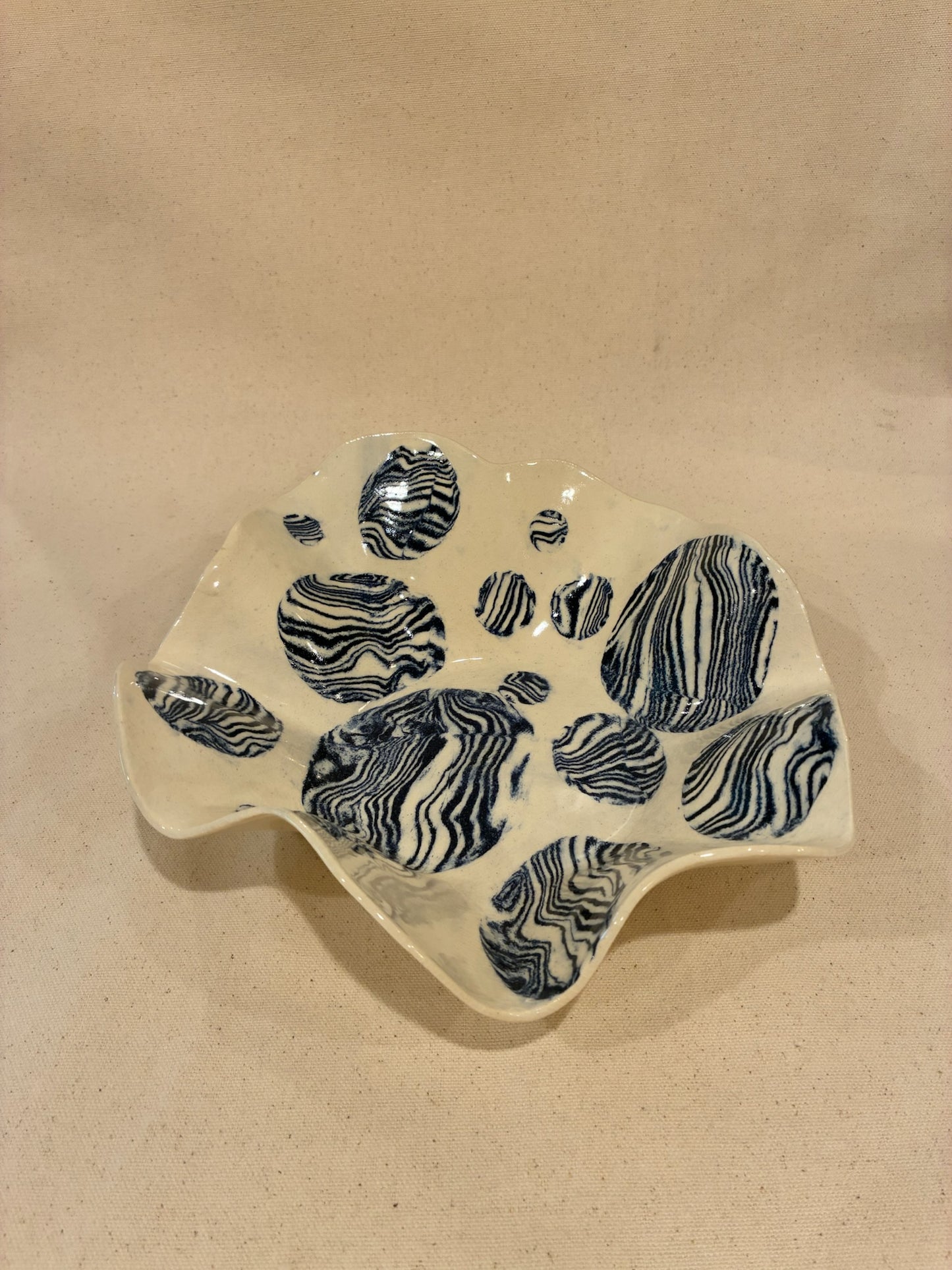 Royal Navy Nerikomi Wavy Bowl