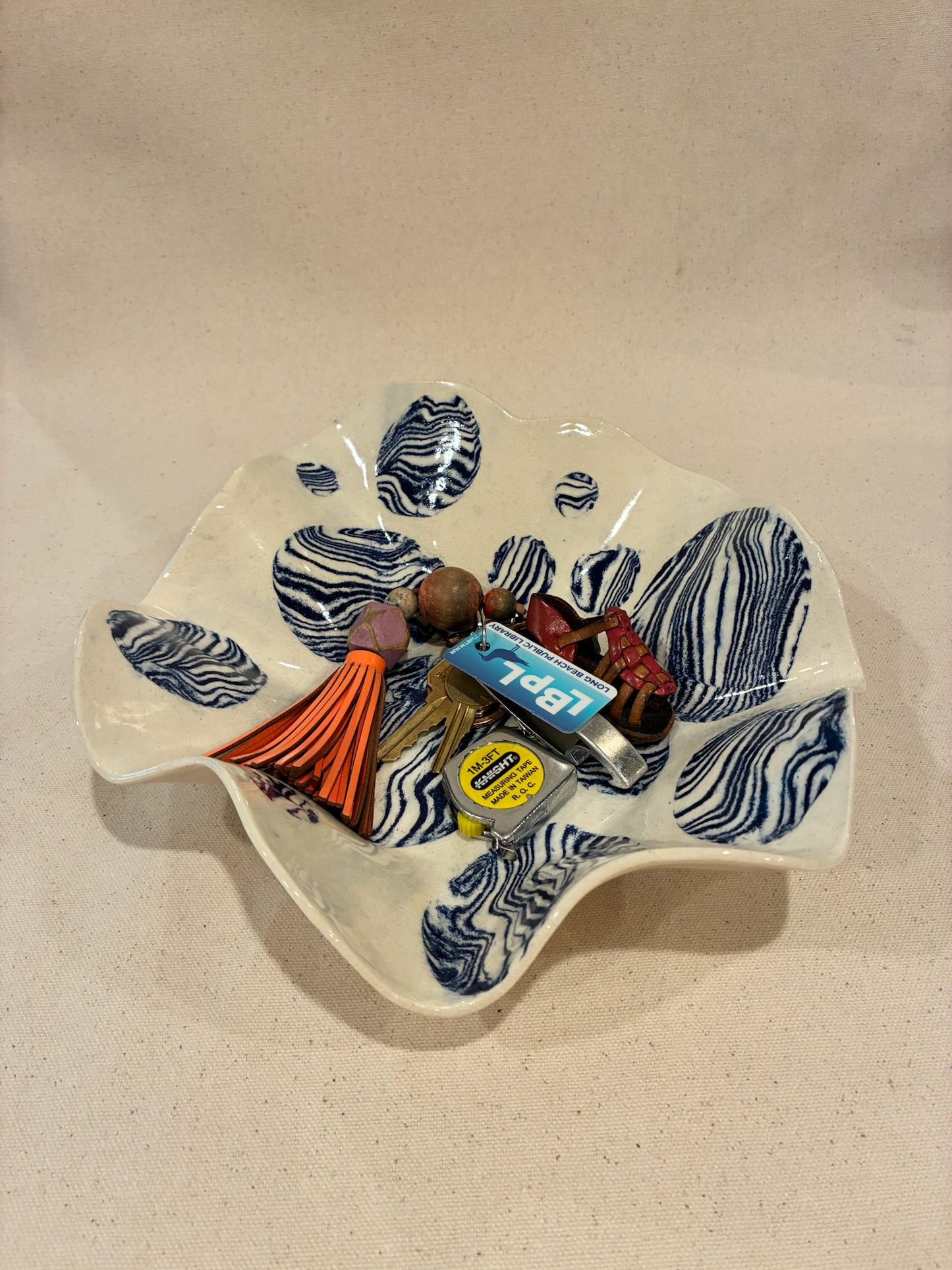 Royal Navy Nerikomi Wavy Bowl