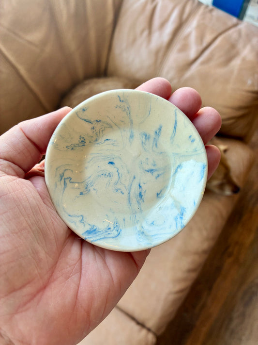 Set of 5 Blue Flow Nerikomi Baby Bowls