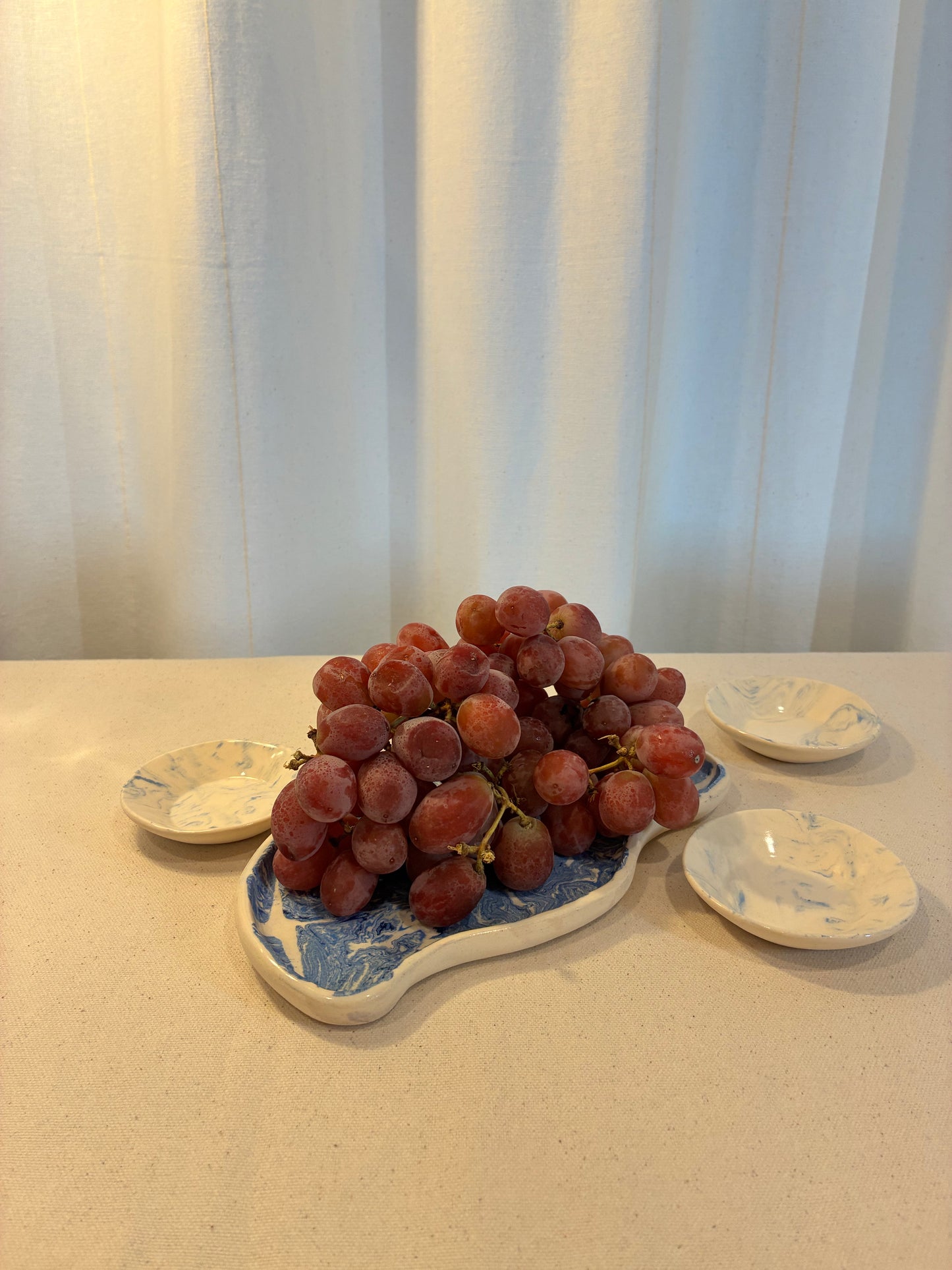 Blue Flow Nerikomi Tray