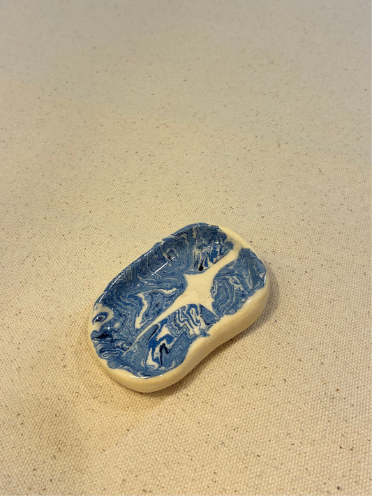 Blue Flow Nerikomi Mini Trinket Holder