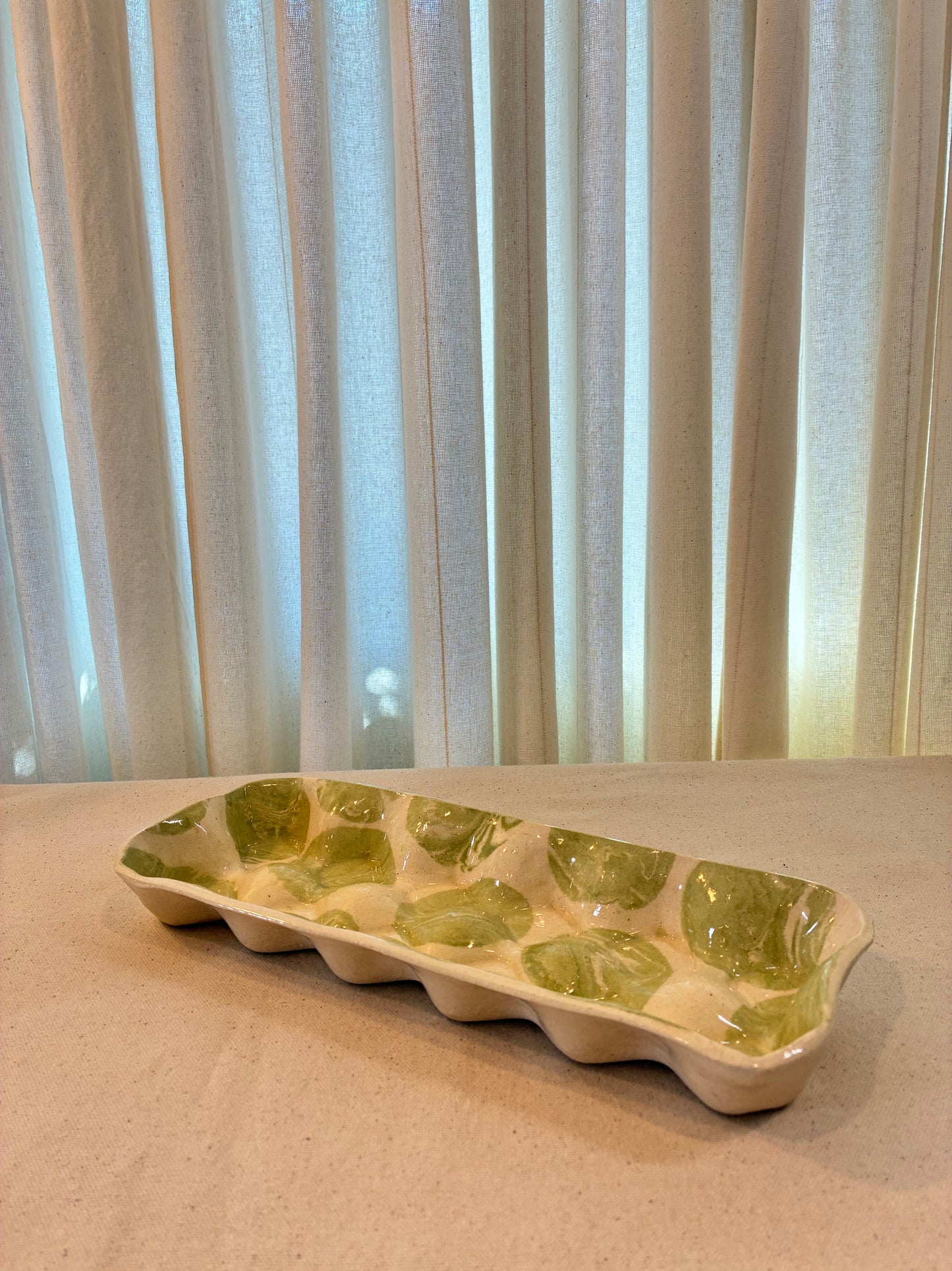 Lime Light Nerikomi Egg Holder
