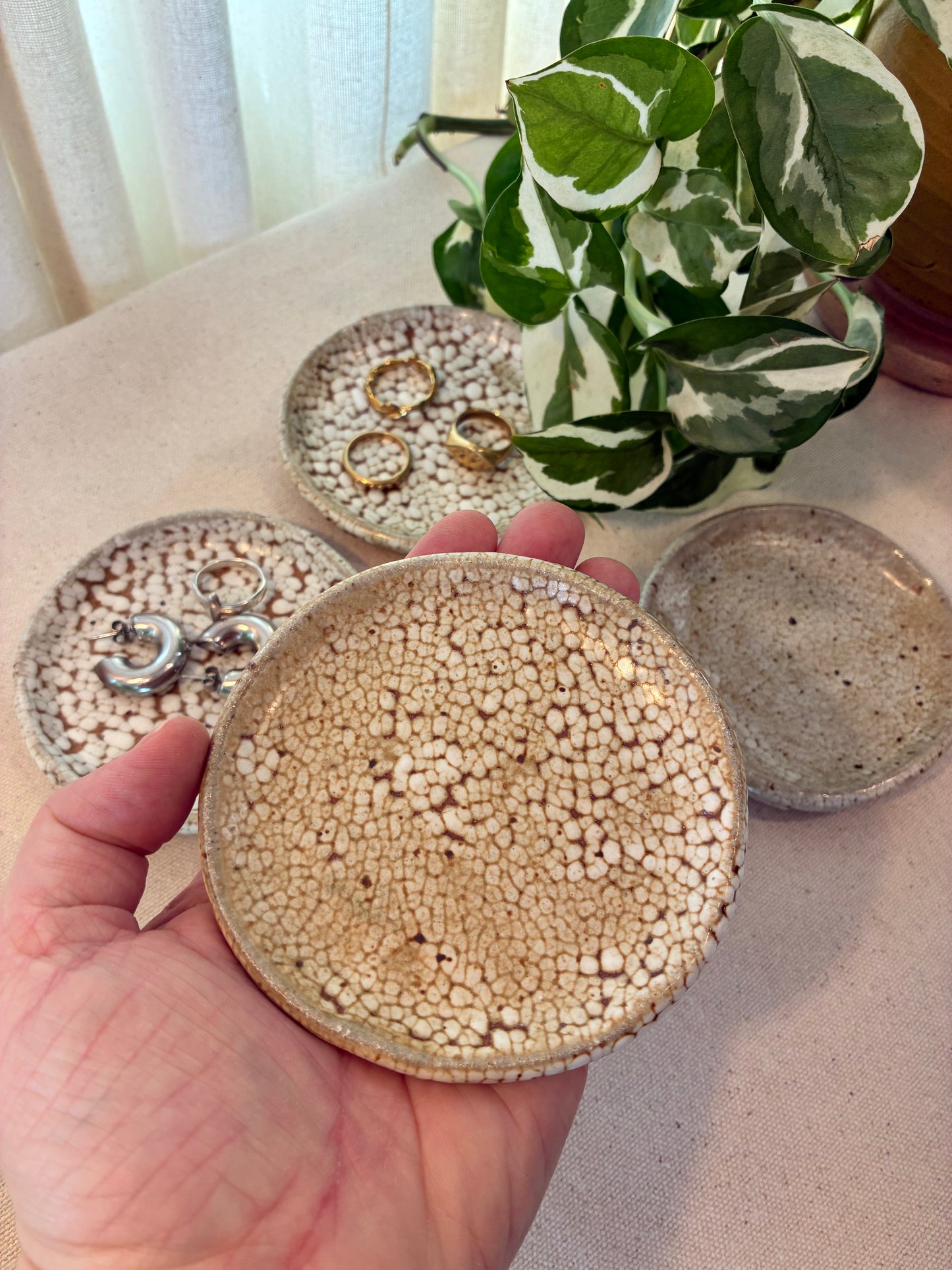 Desert Crackle Trinket Dish