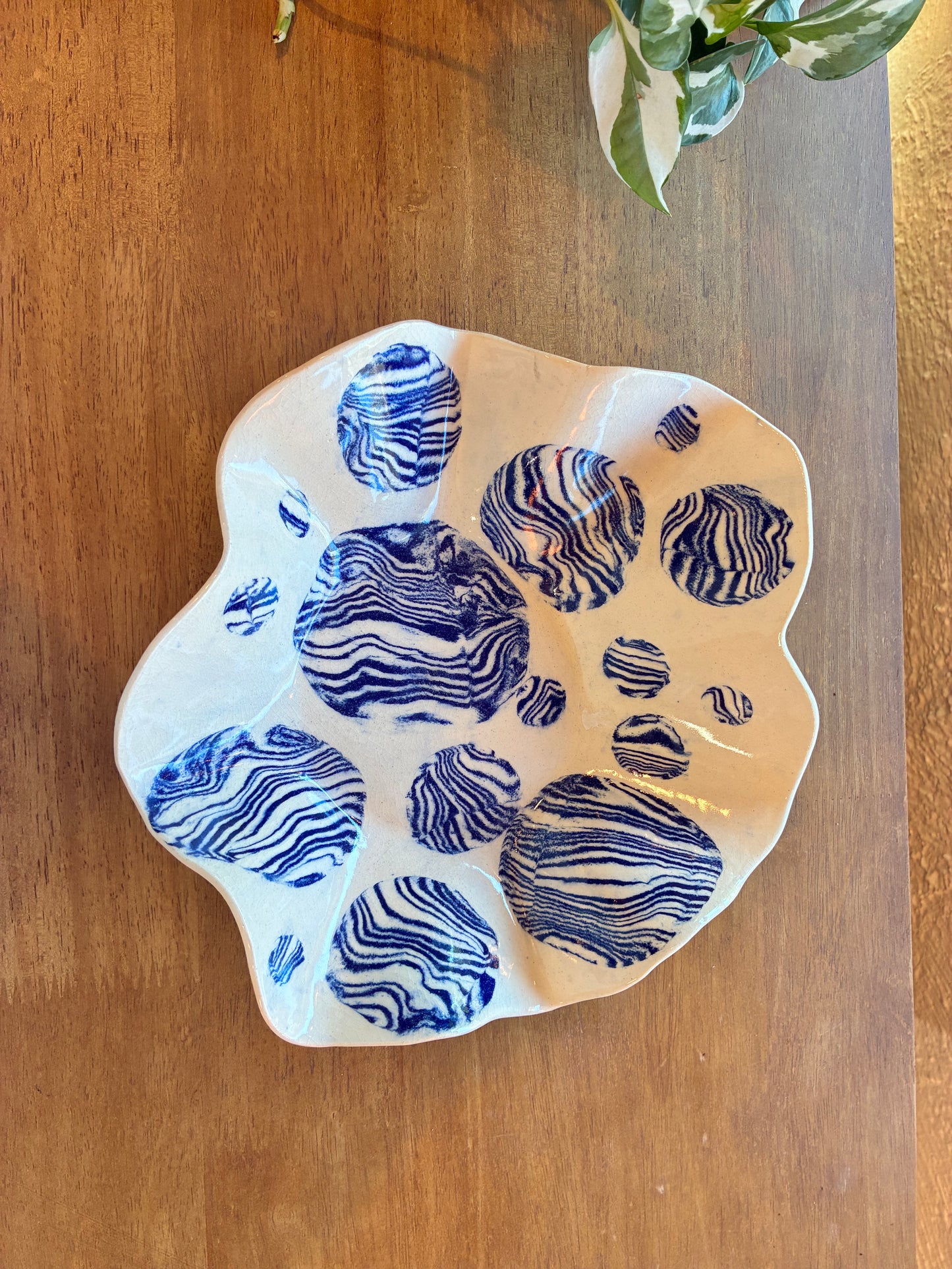 Royal Navy Nerikomi Wavy Bowl