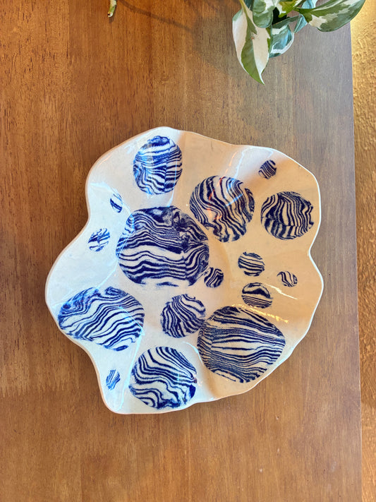 Royal Navy Nerikomi Wavy Bowl