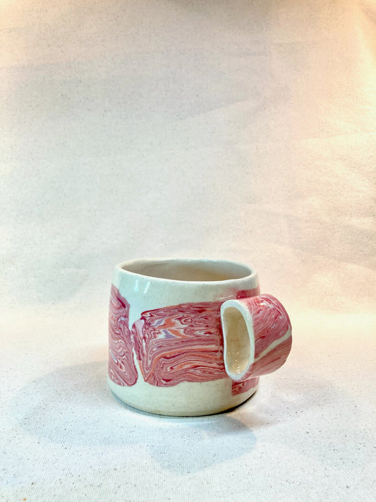 Blush Nerikomi Ring Handle Mug