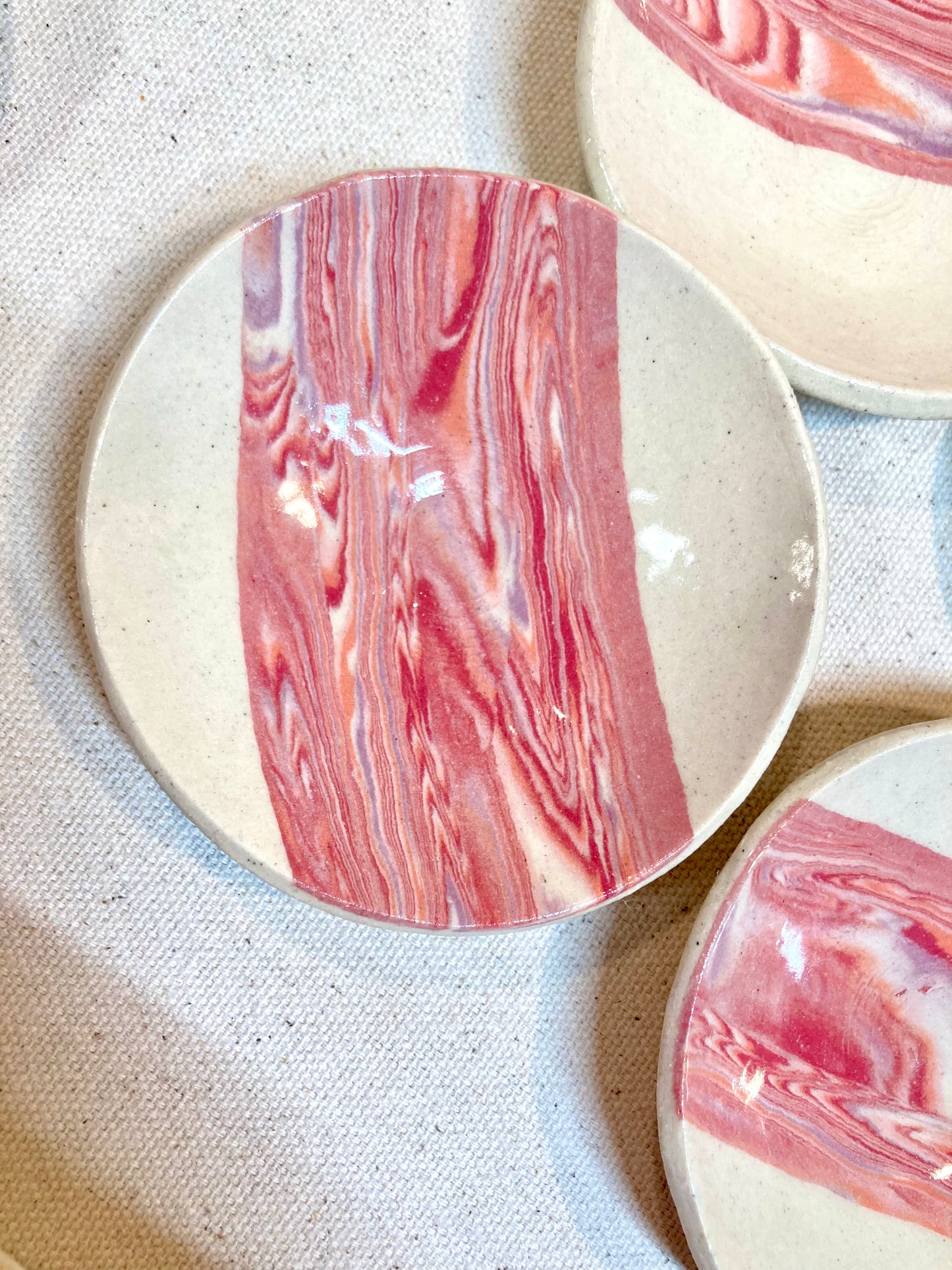 Set of 4 Blush Nerikomi Baby Bowls